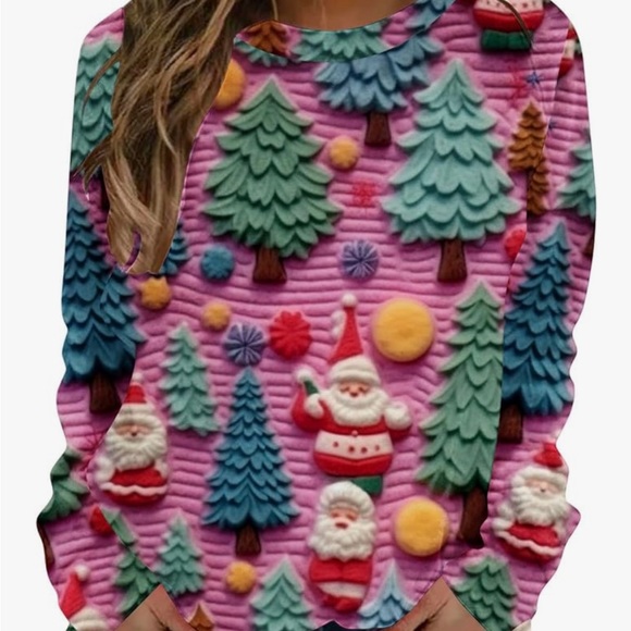 WOMEN’S SMALL SWEATSHIRT CHRISTMAS UGLY CHRISTMAS NEW #401 - Picture 3 of 4